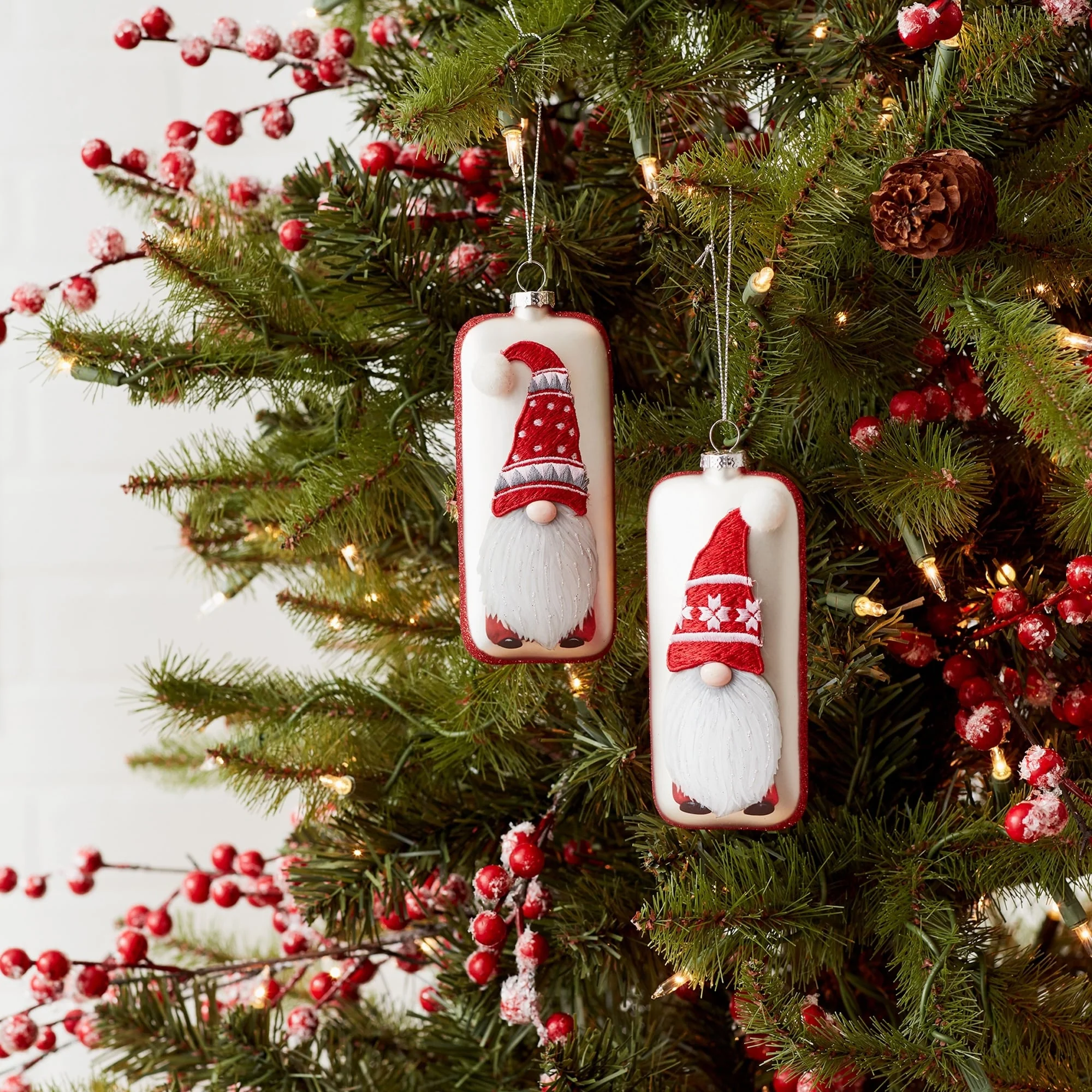 12ct Quirky Gnome Christmas Ornaments 6.25