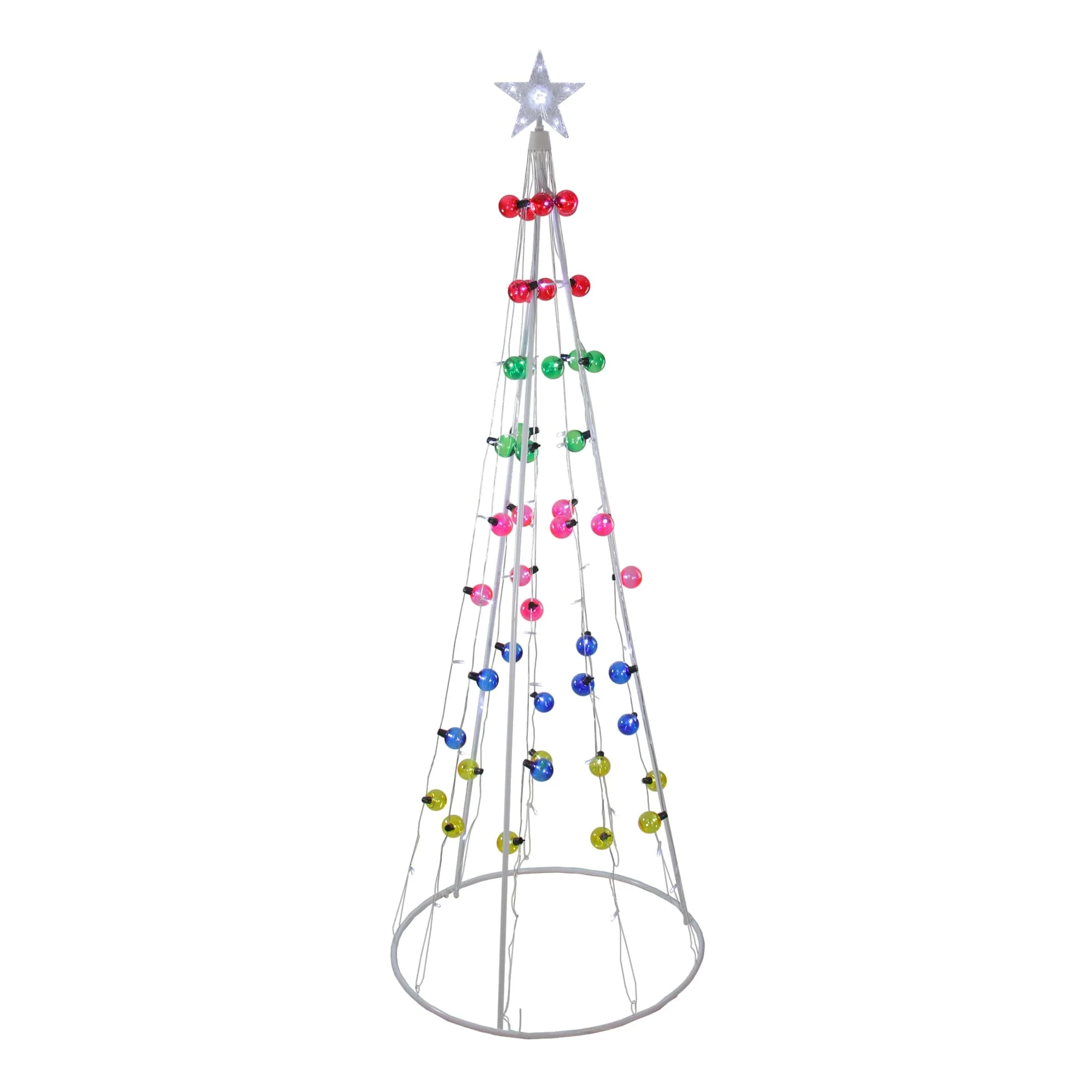 Lighted Show Cone Christmas Tree Outdoor Decoration - 6' - Multicolor - Multi