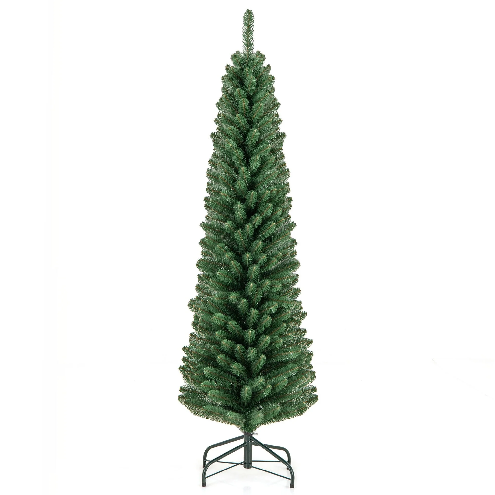 Gymax 5/6 FT Pencil Christmas Tree Artificial Xmas Tree w/ 295/392 - See Details