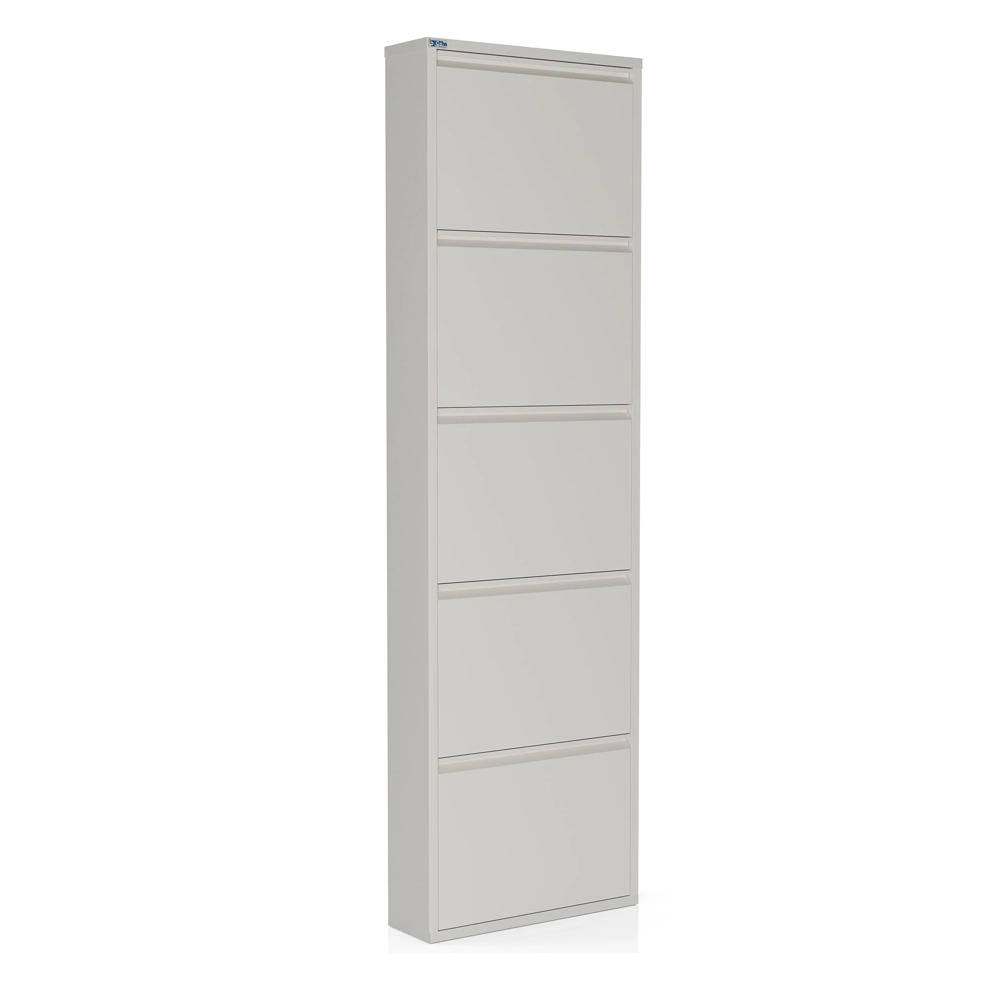 Antibacterial 5 Tier metal shoe cabinet without holes