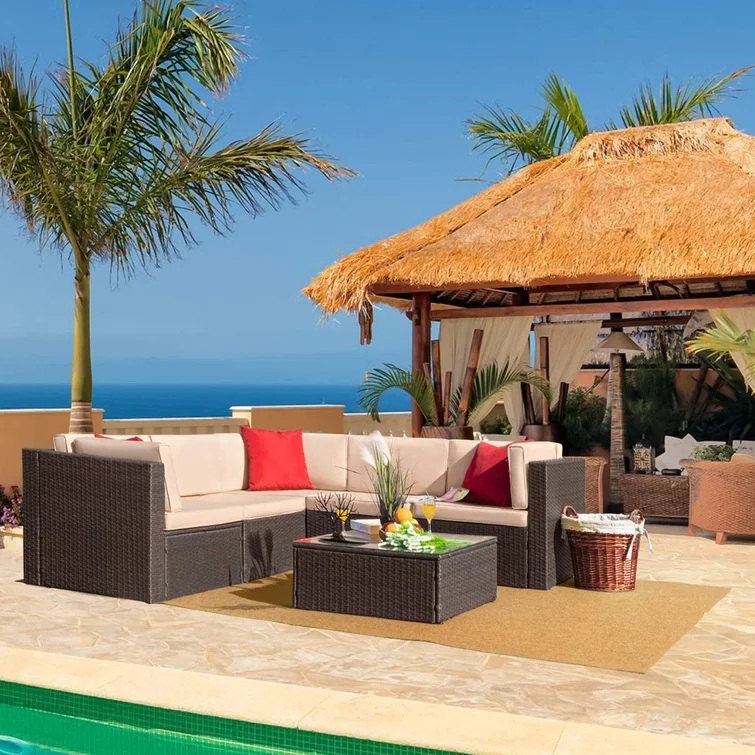 Chesterle 5 - Person Outdoor Seating Group with Cushions