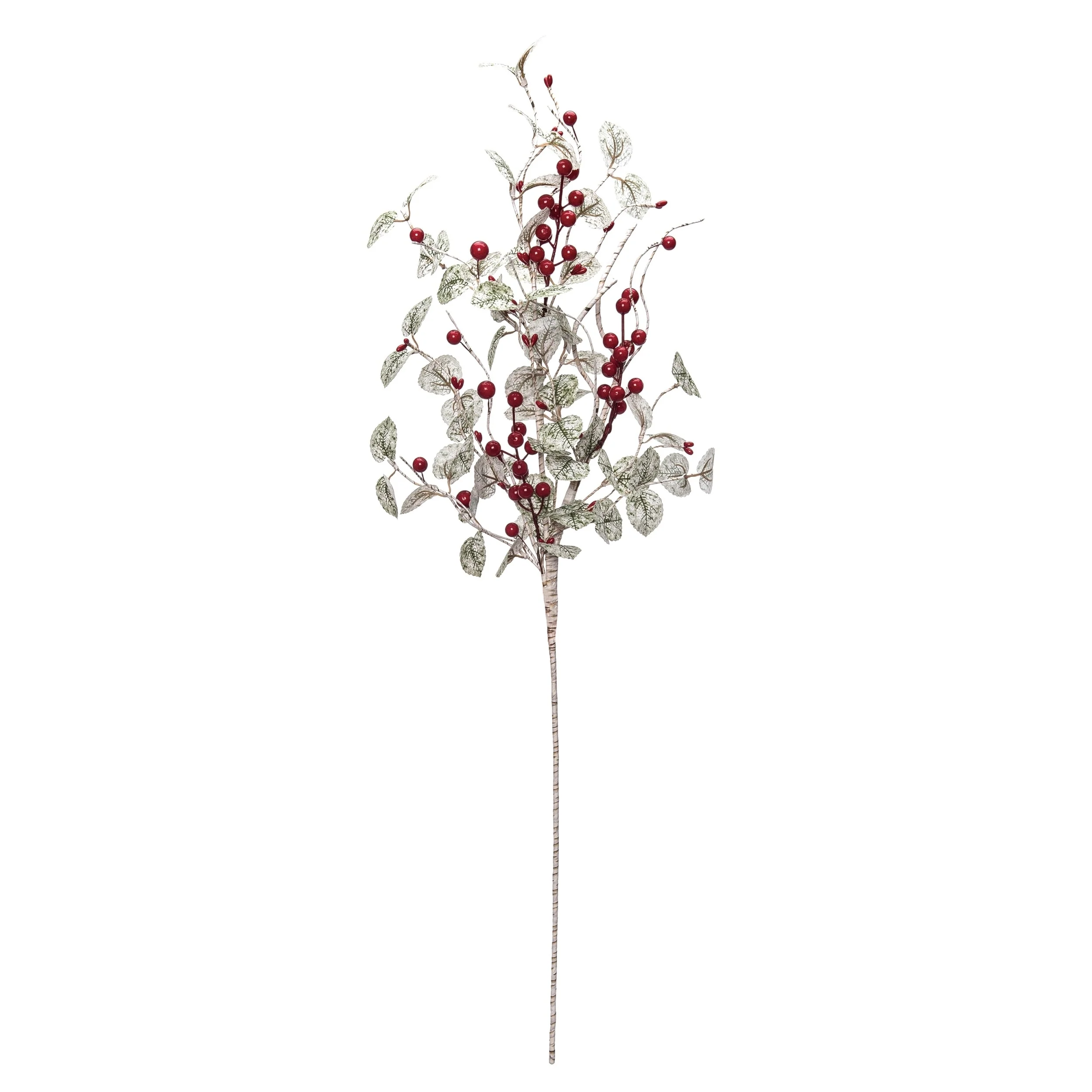 Transpac Fabric 32 in. Multicolor Christmas Winterberry Spray