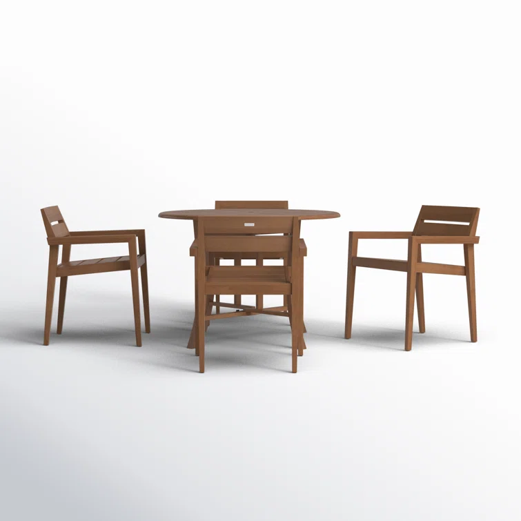Fleur 4 - Person Round Outdoor Dining Set