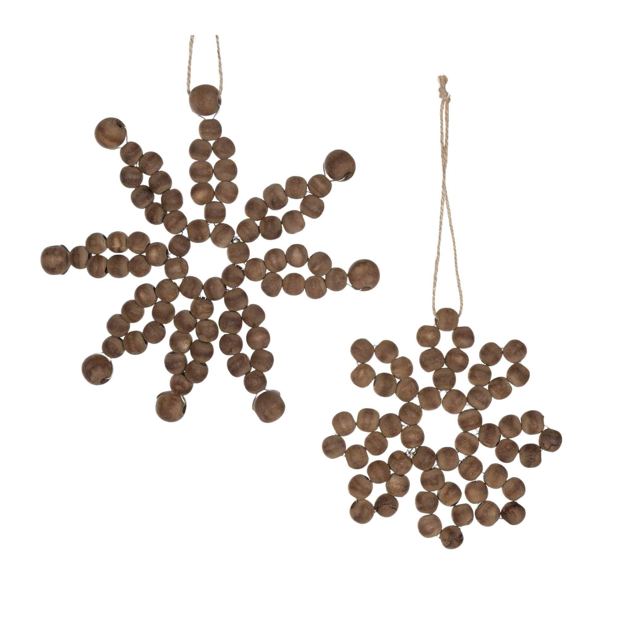 Set of 12 Beaded Snowflake Christmas Ornaments 6.75