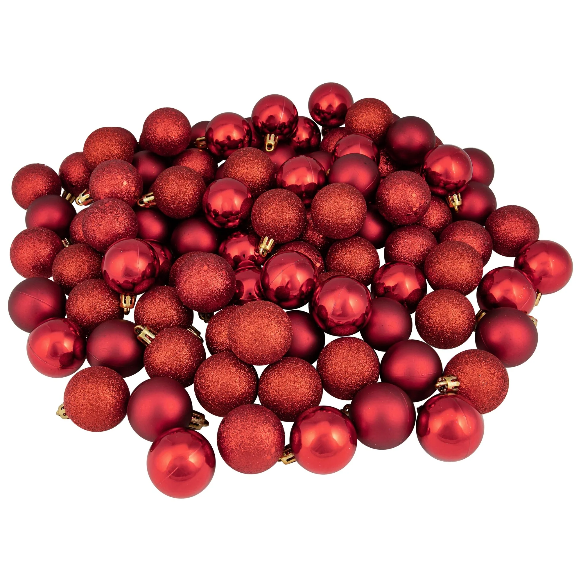 Shatterproof 4-Finish Christmas Ball Ornaments - 1.5