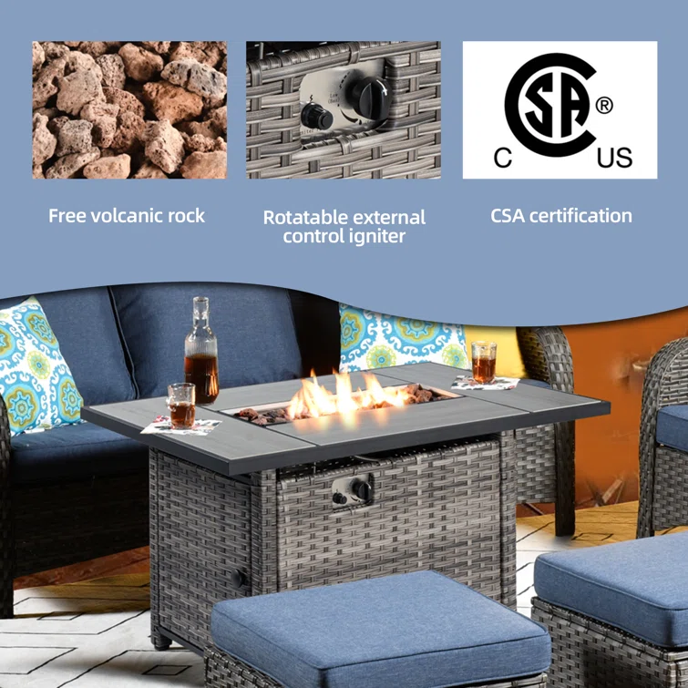 Kanijah 5 - Person Outdoor Seating Group with Cushions