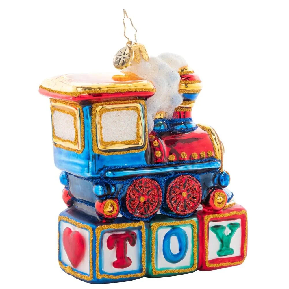 Christopher Radko Choo Choo Cheer Glass Christmas Ornament 1021613