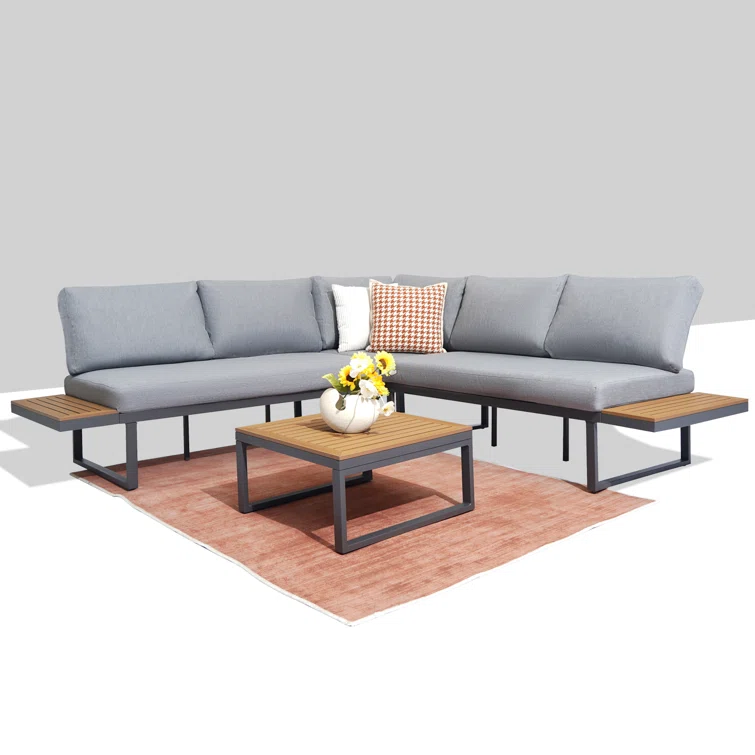 Adelinah 5 - Person Outdoor Seating Group with Cushions