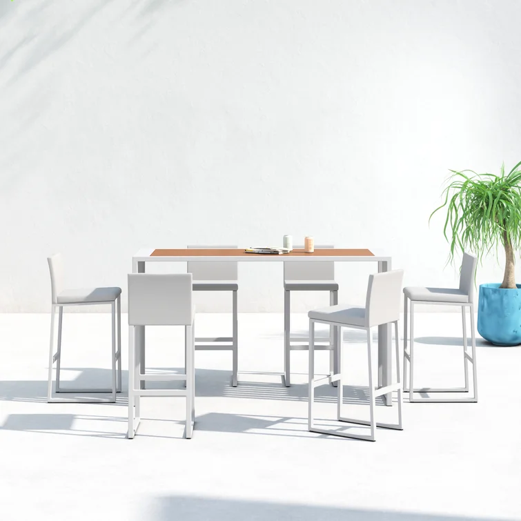 Jarrod 6 - Person Rectangular Outdoor Dining Set