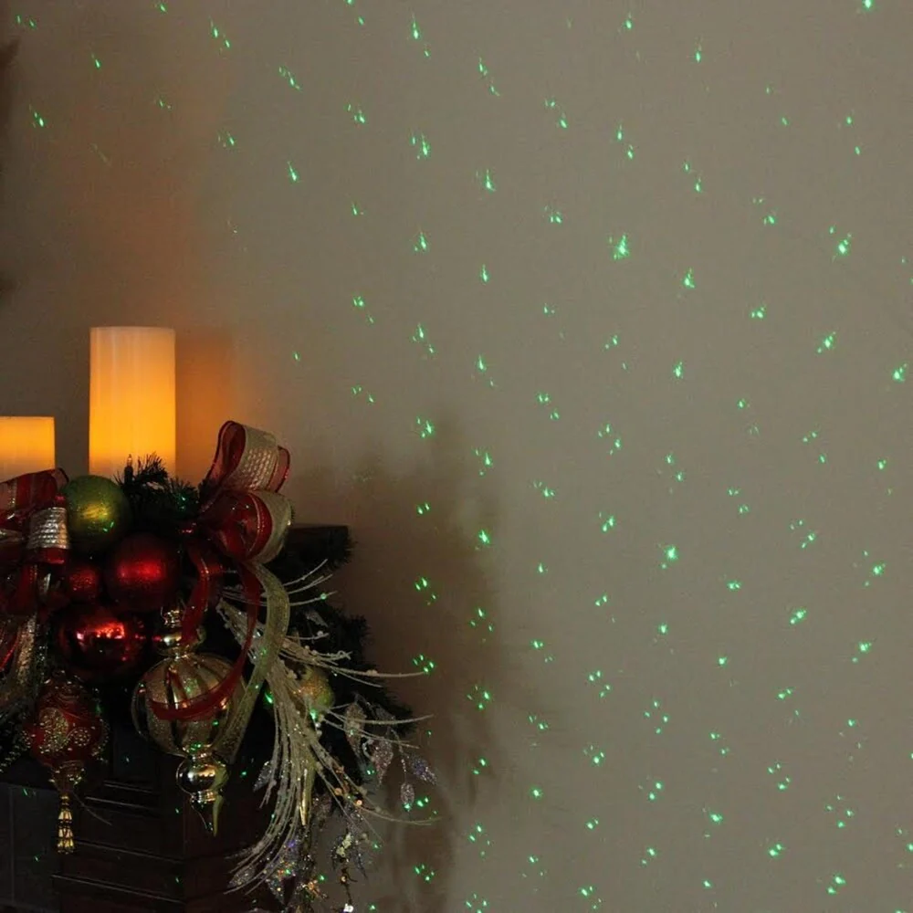 Sound Activated Dynamic Mini Christmas Laser Star Light Projector with Stand