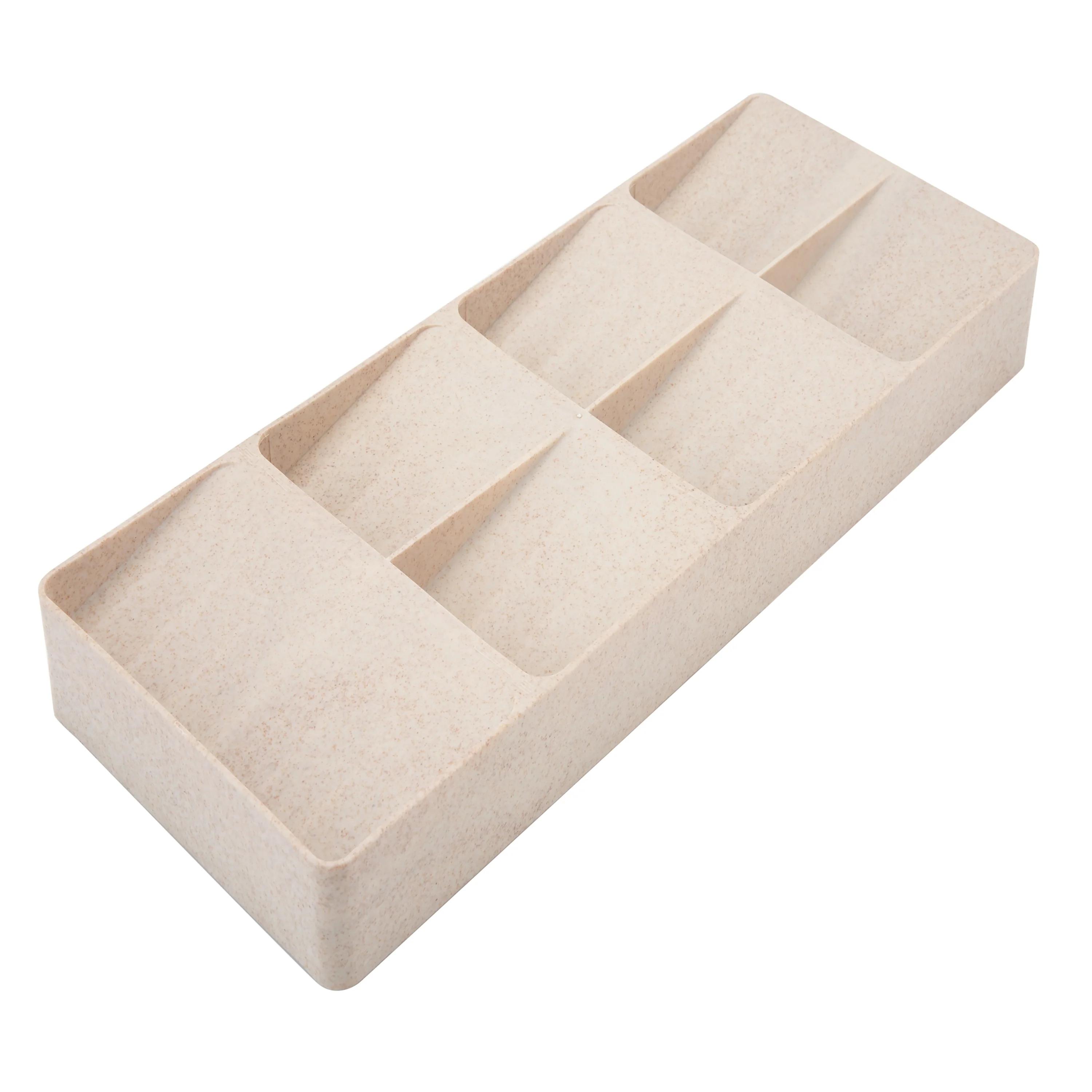 Kitchen Details 7 Compartment Cutlery Organizer in Natural - Brown - 15.7