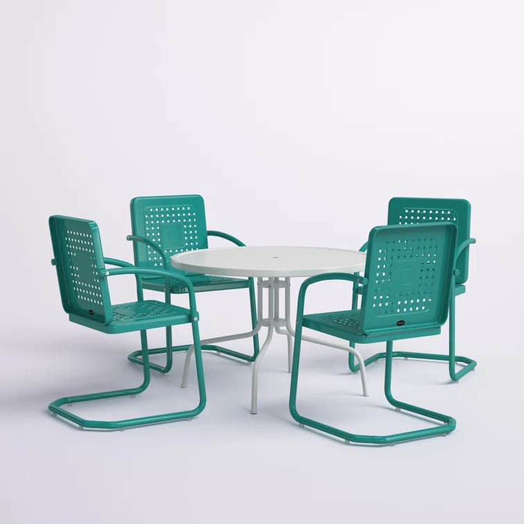 Kutcher 4 - Person Round Outdoor Dining Set