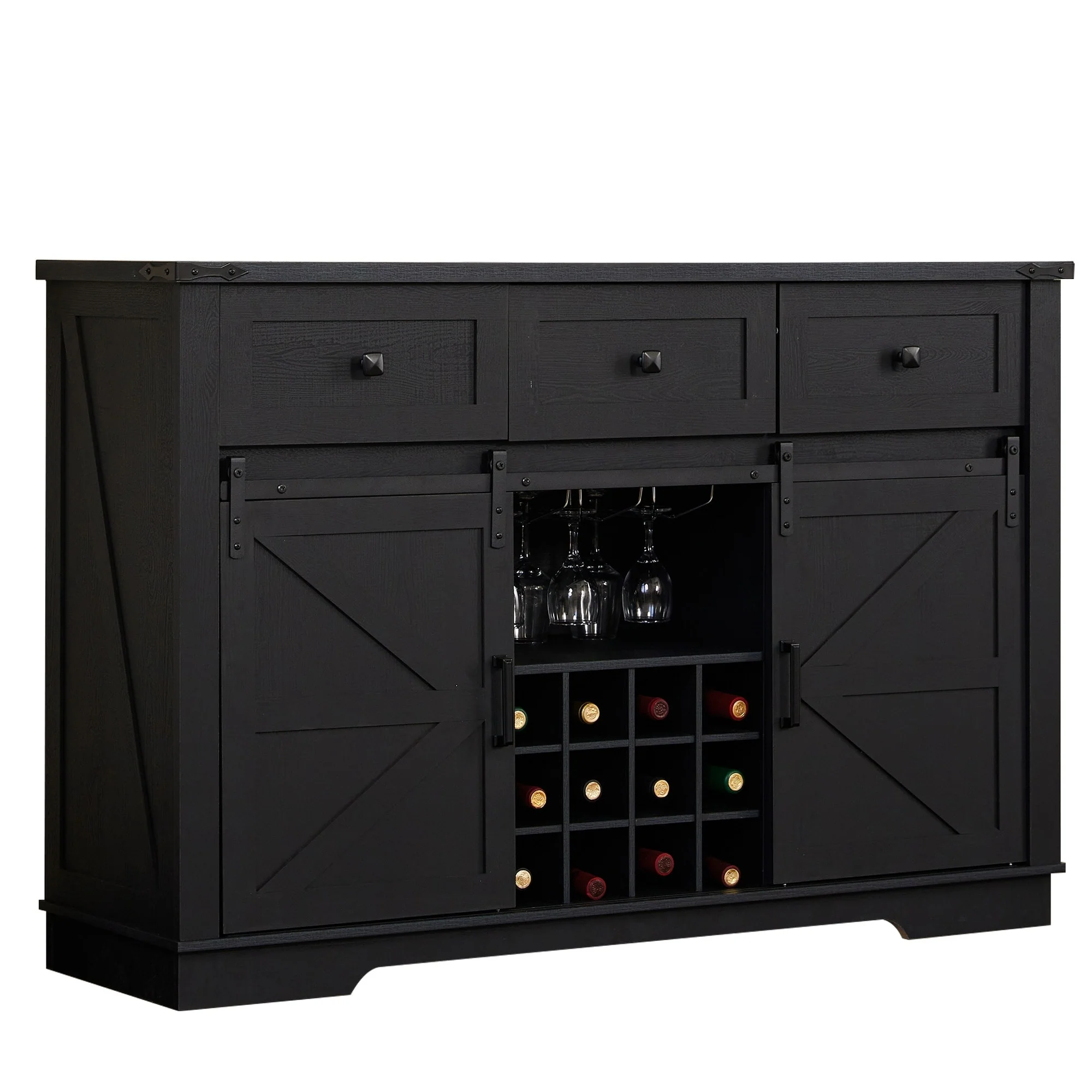 Ukuowu Farmhouse Buffet Cabinet with Storage for Kitchen, Dining Room, Reclaimed Barnwood