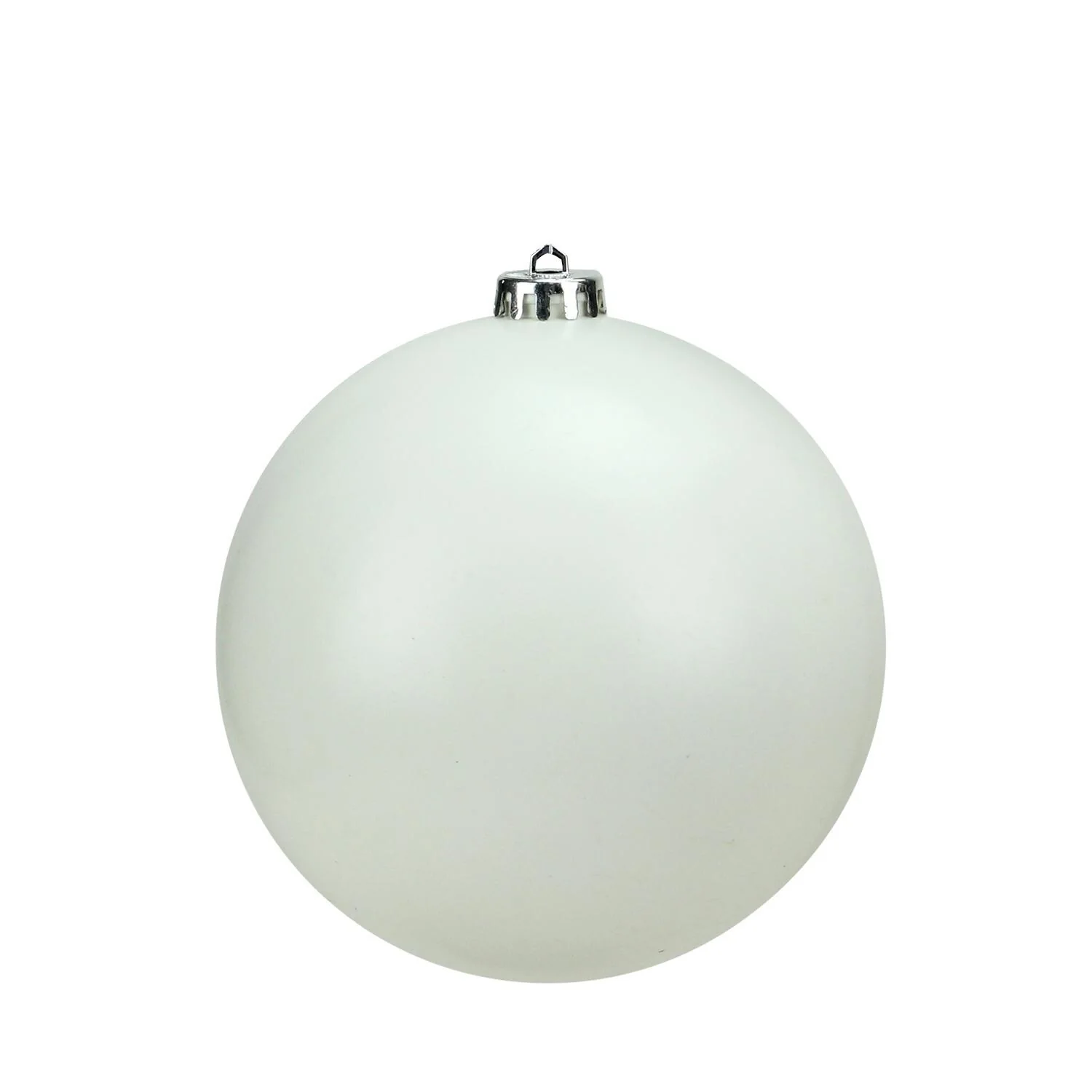 Winter White Shatterproof Matte Christmas Ball Ornament 6