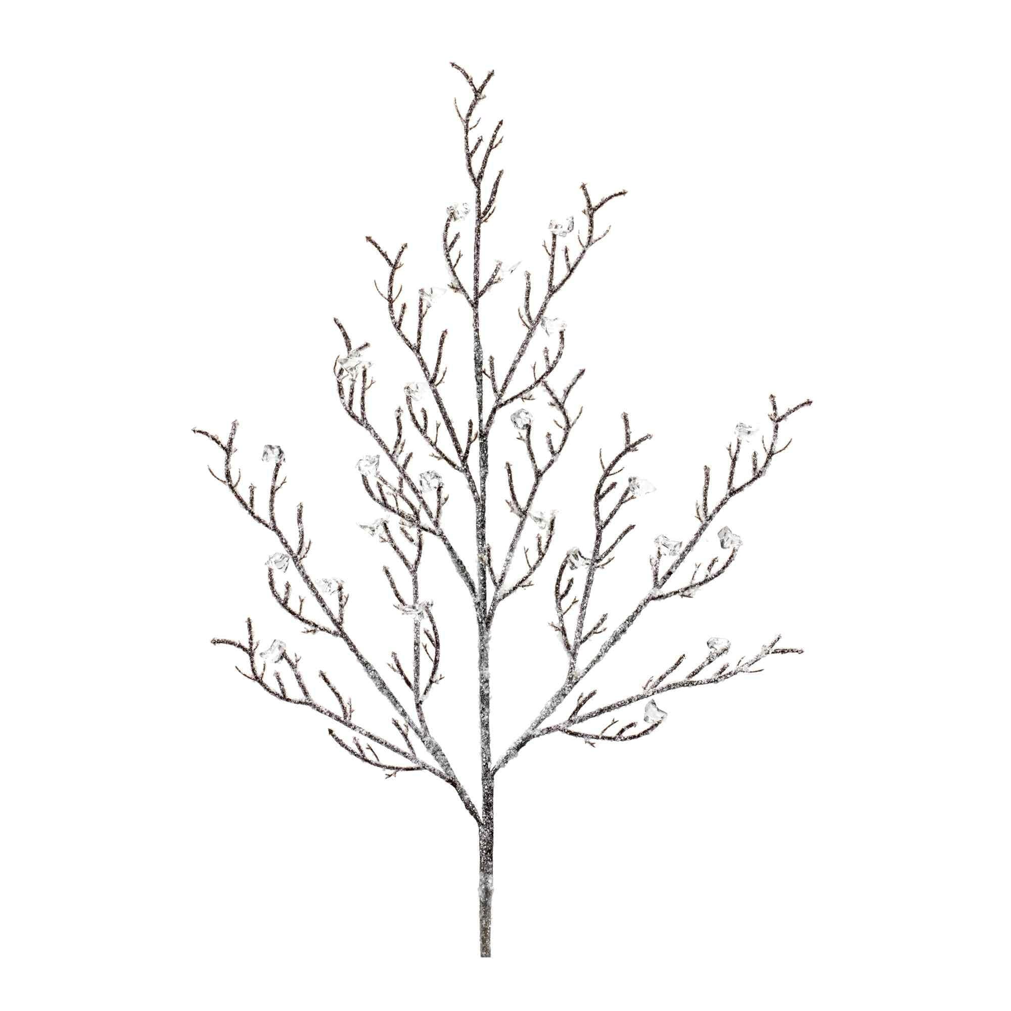 Set of 12 Flocked Ice Christmas Branches 32