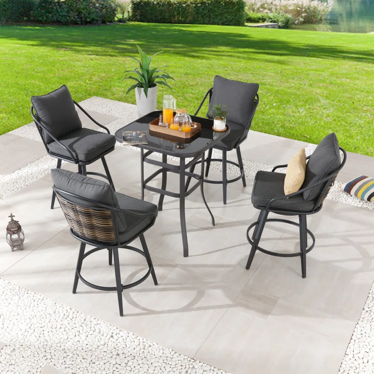Abai 4 - Person Square Outdoor Dining Set