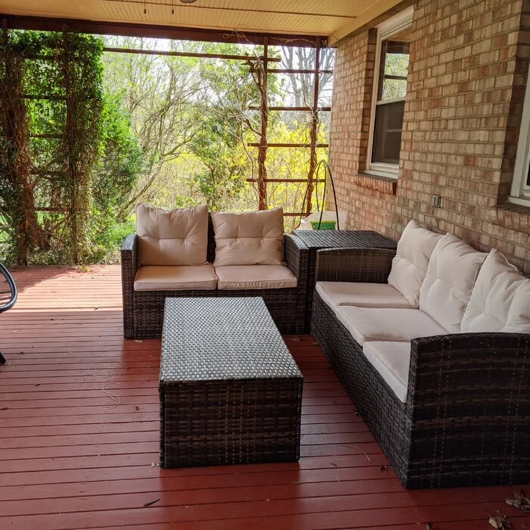 Adanely 5 - Person Outdoor Seating Group with Cushions