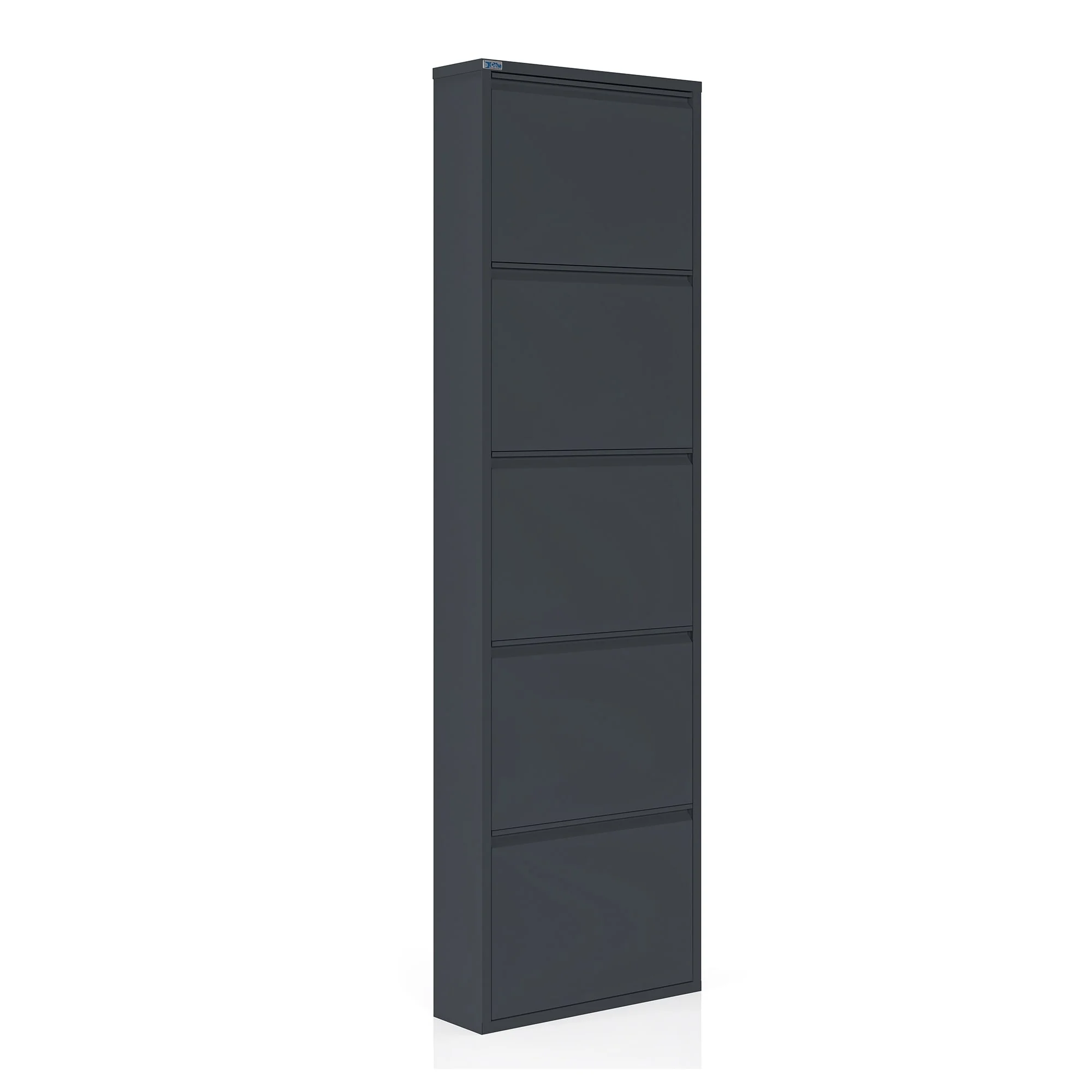 Antibacterial 5 Tier metal shoe cabinet without holes