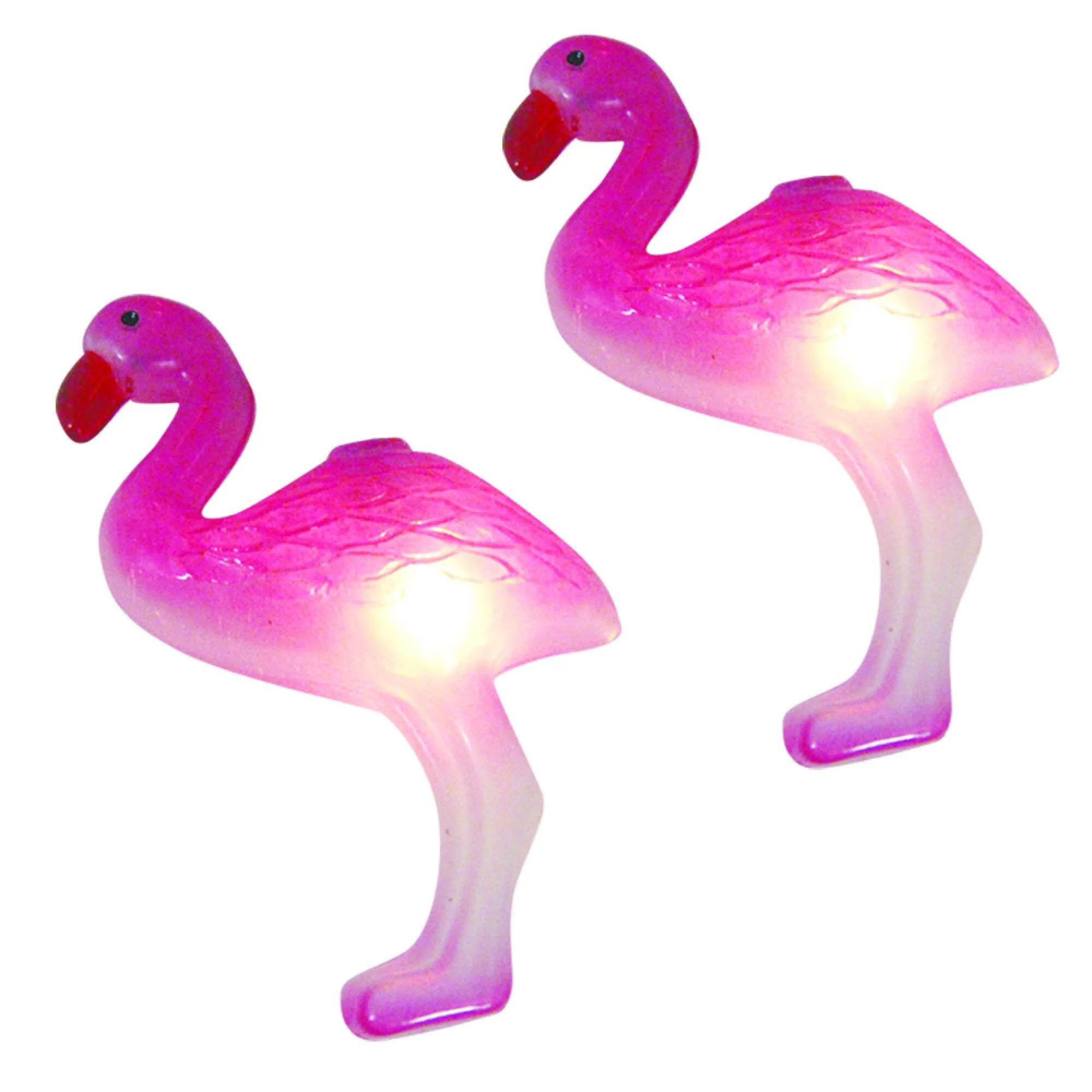 10 Tropical Pink Flamingo Novelty Christmas Lights - 11 ft White Wire