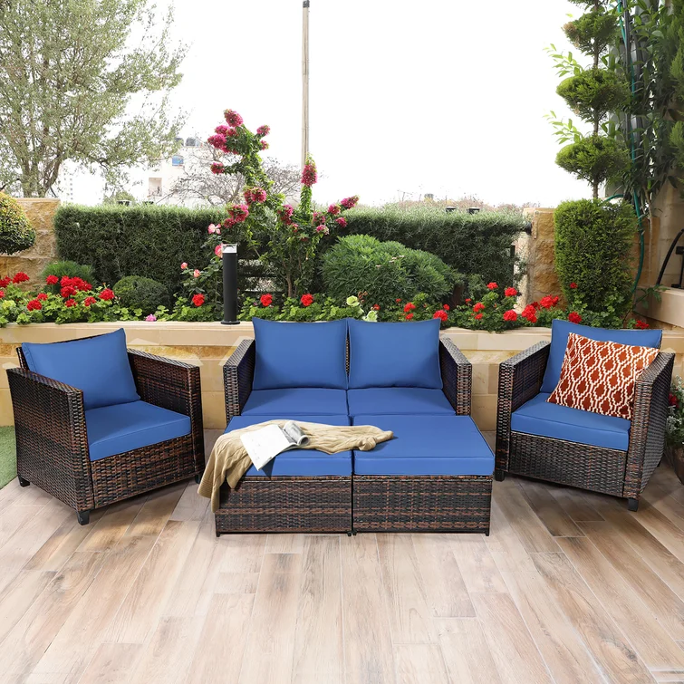 6 - Person Outdoor Seating Group with Cushions