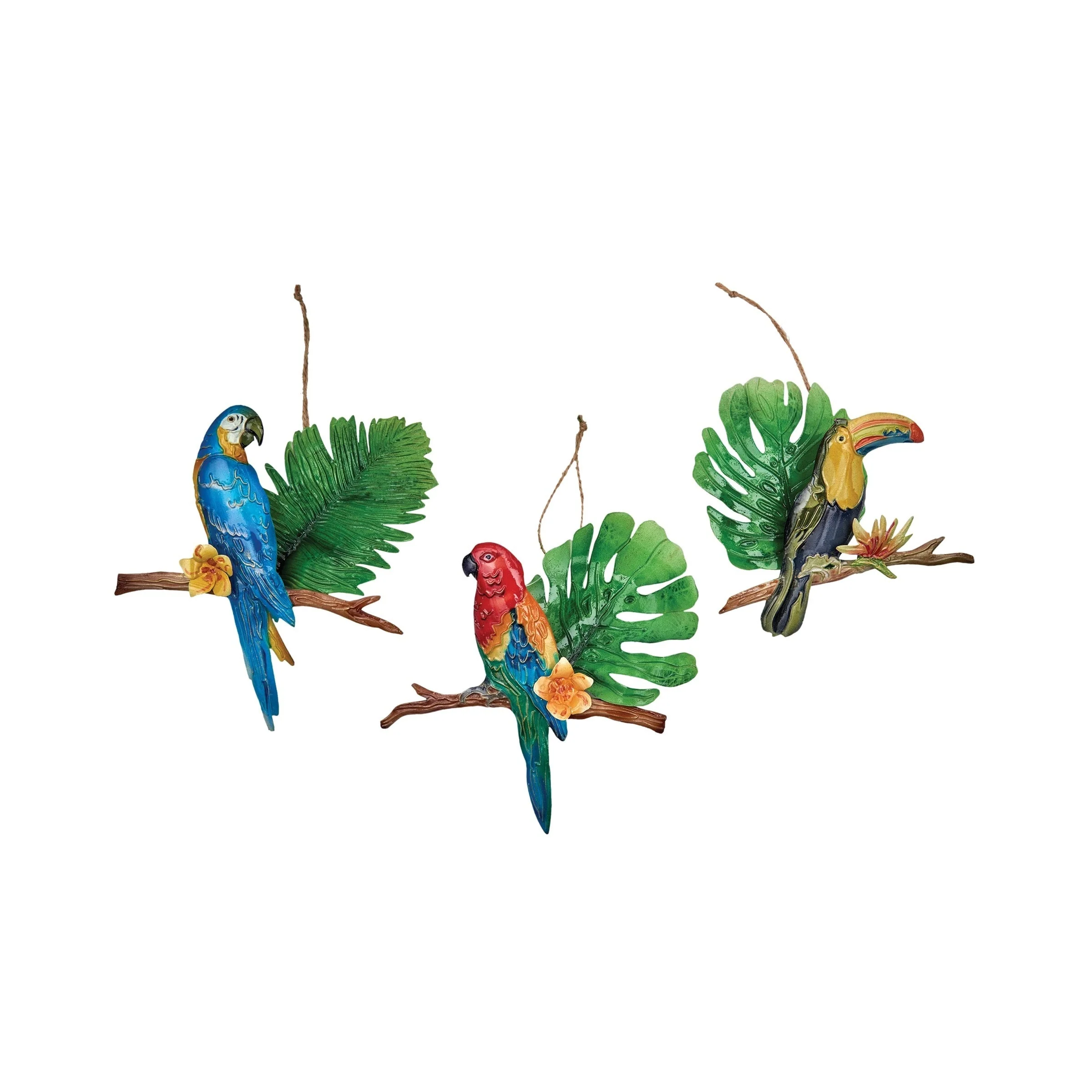 Rainforest Bird Ornament, Set of 3 - Set of 3