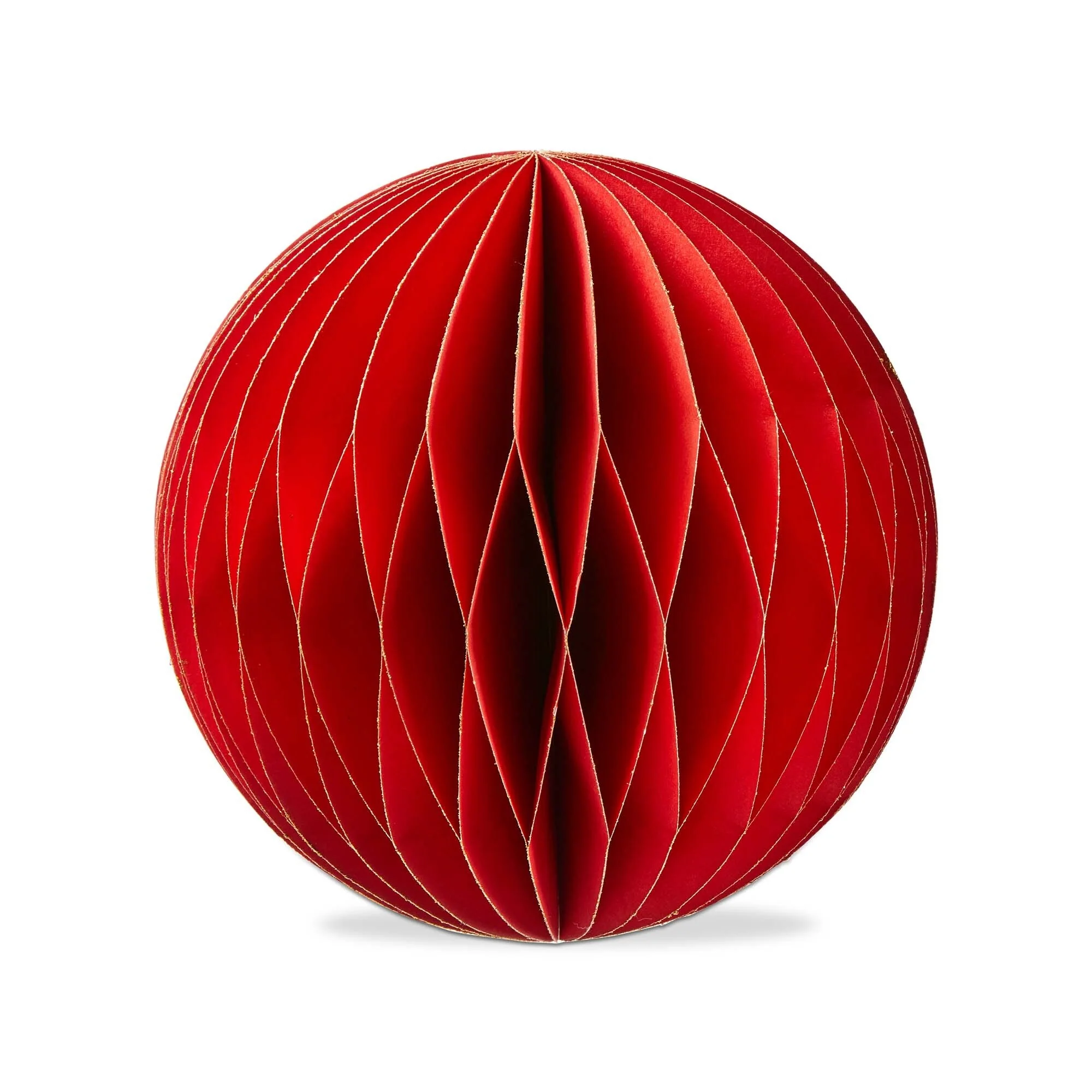 Glimmer Paper Ball Decor Large Red