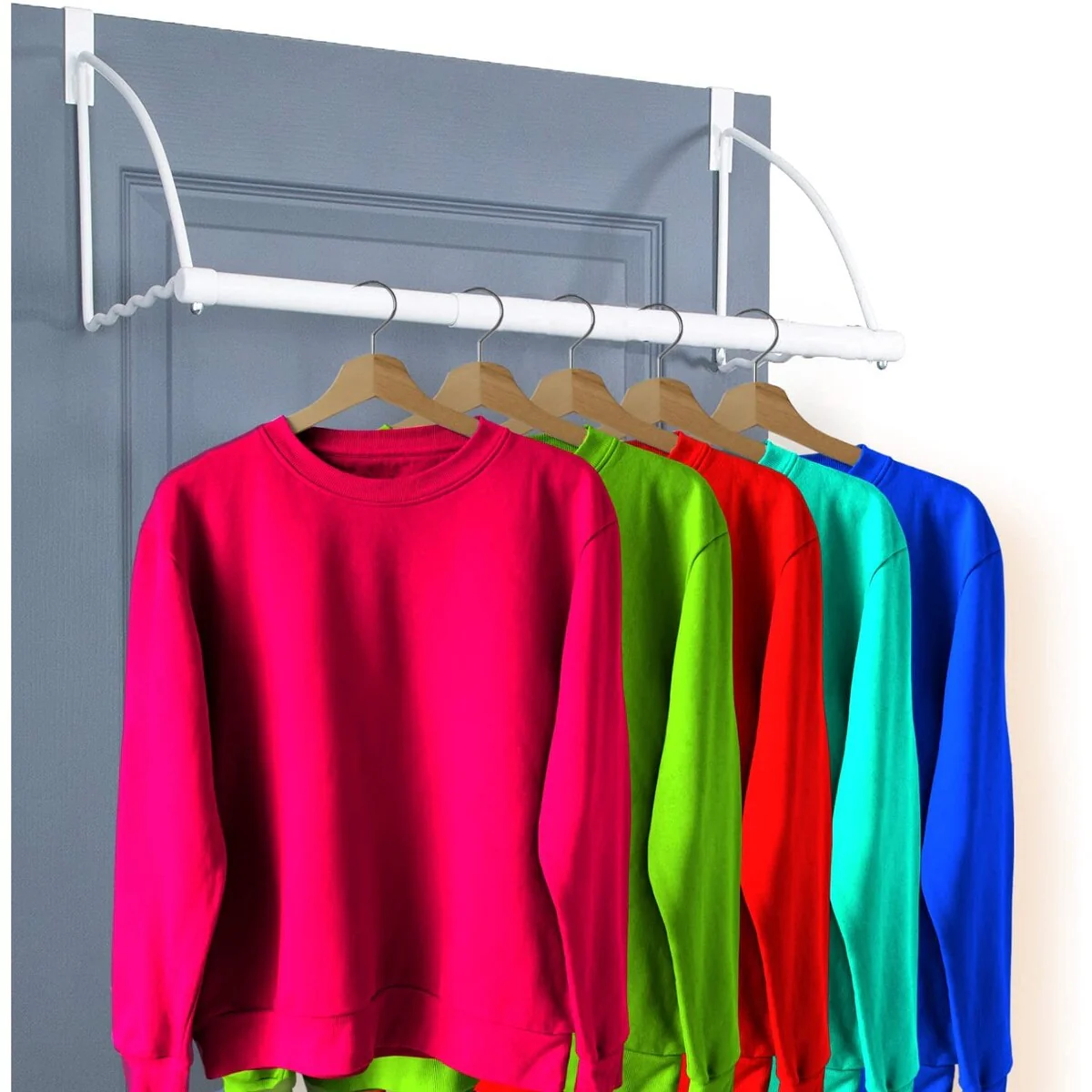 Over the Door Closet Valet with Hanging Bar Expandable 17