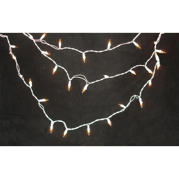 Set of 150 Clear Swag Christmas Lights - White Wire