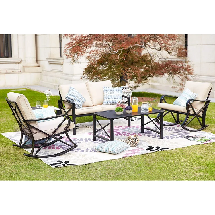 Strachan 4 - Person Outdoor Seating Group with Cushions