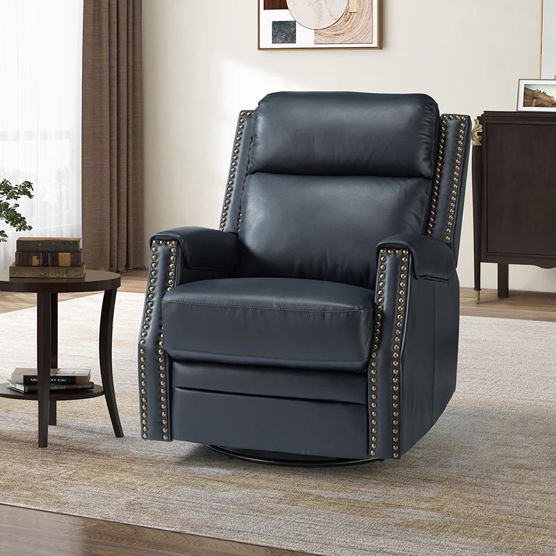 Hieronymus Genuine Leather Power Rocking Recliner
