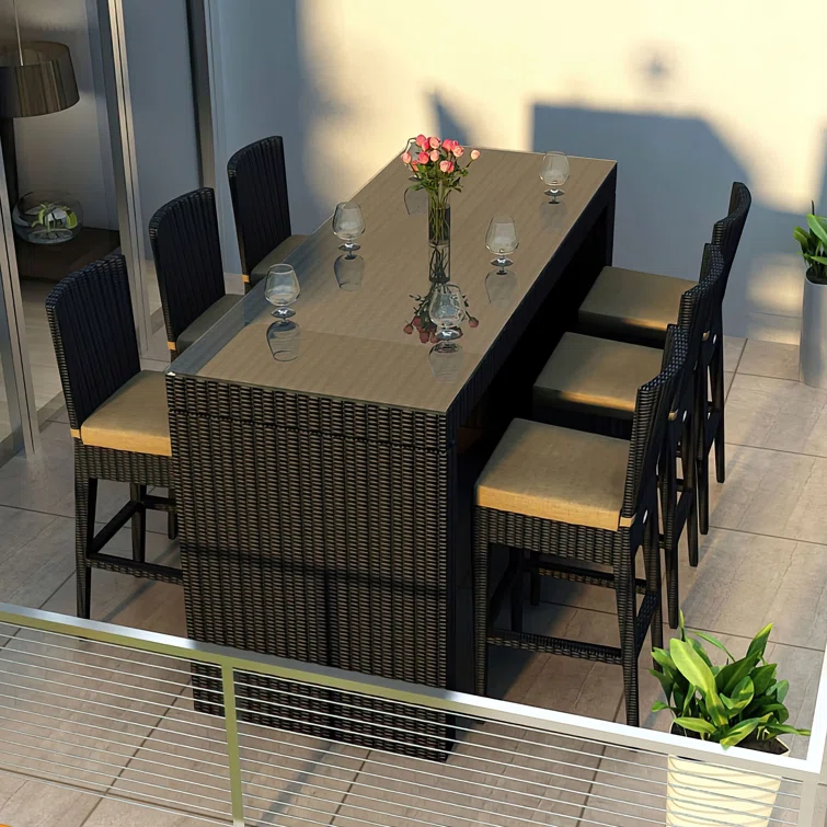 Suffern 6 - Person Rectangular Outdoor Dining Set