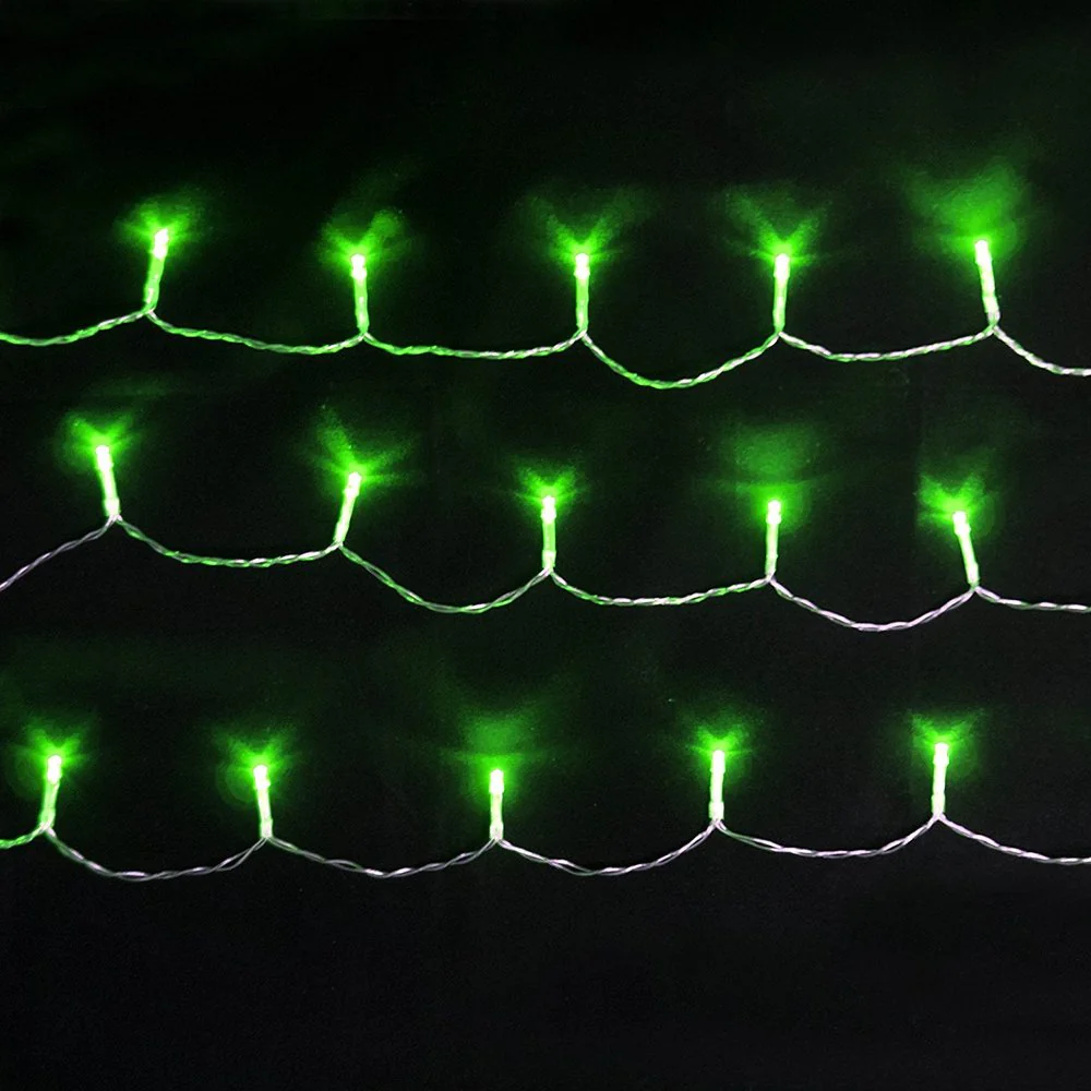 ALEKO 50 LED Battery Operated 19.5 feet Christmas Green Lights