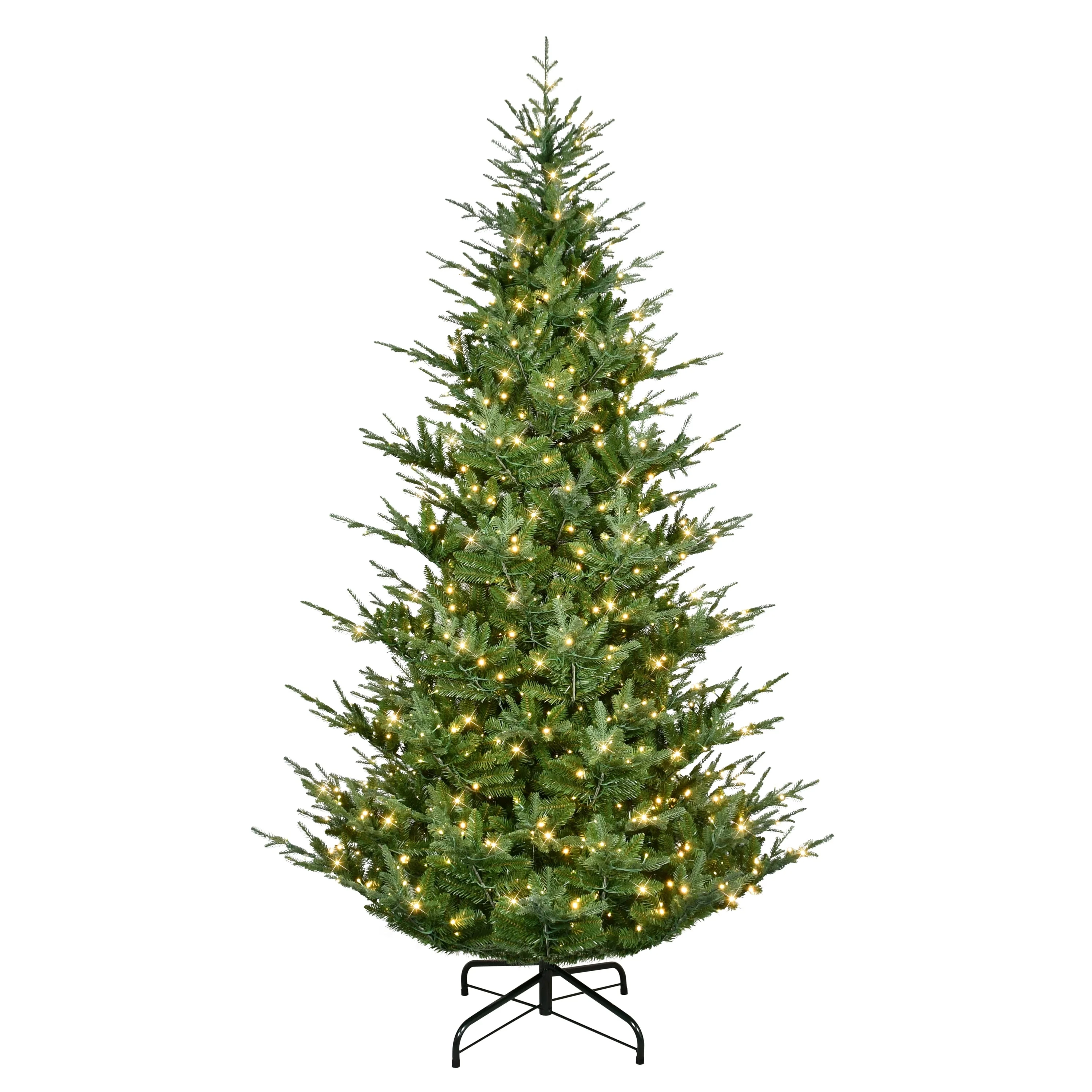 Puleo International 10' Pre-Lit Artificial Hillside Spruce Tree