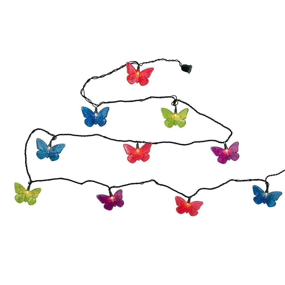Kurt Adler UL 10-Light Multi-Color Butterfly Light Set