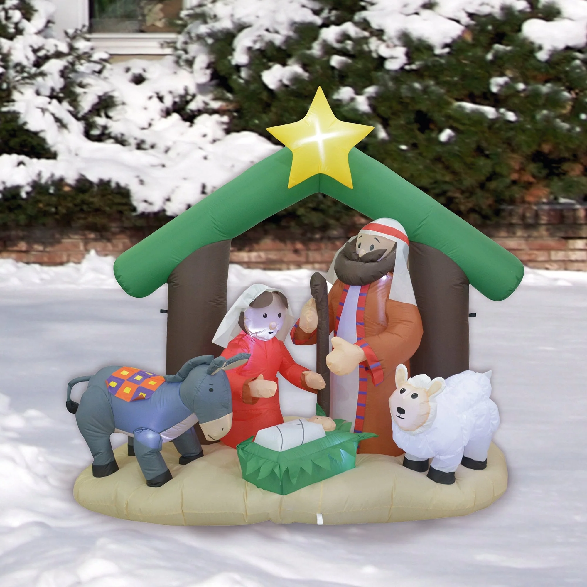 7FT L Inflatable Nativity Scene - Large