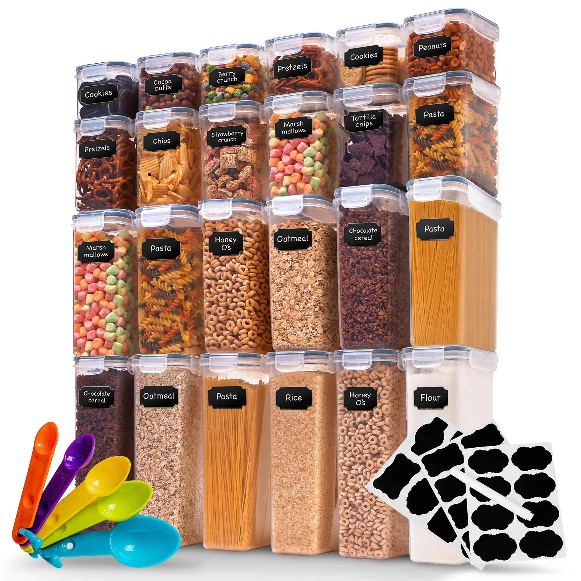 Cheer Collection Set of 24 Airtight Food Storage Containers