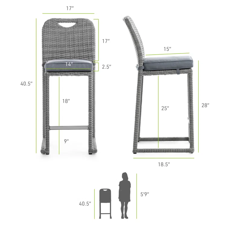 6 - Person Round Outdoor Dining Set with Cushions