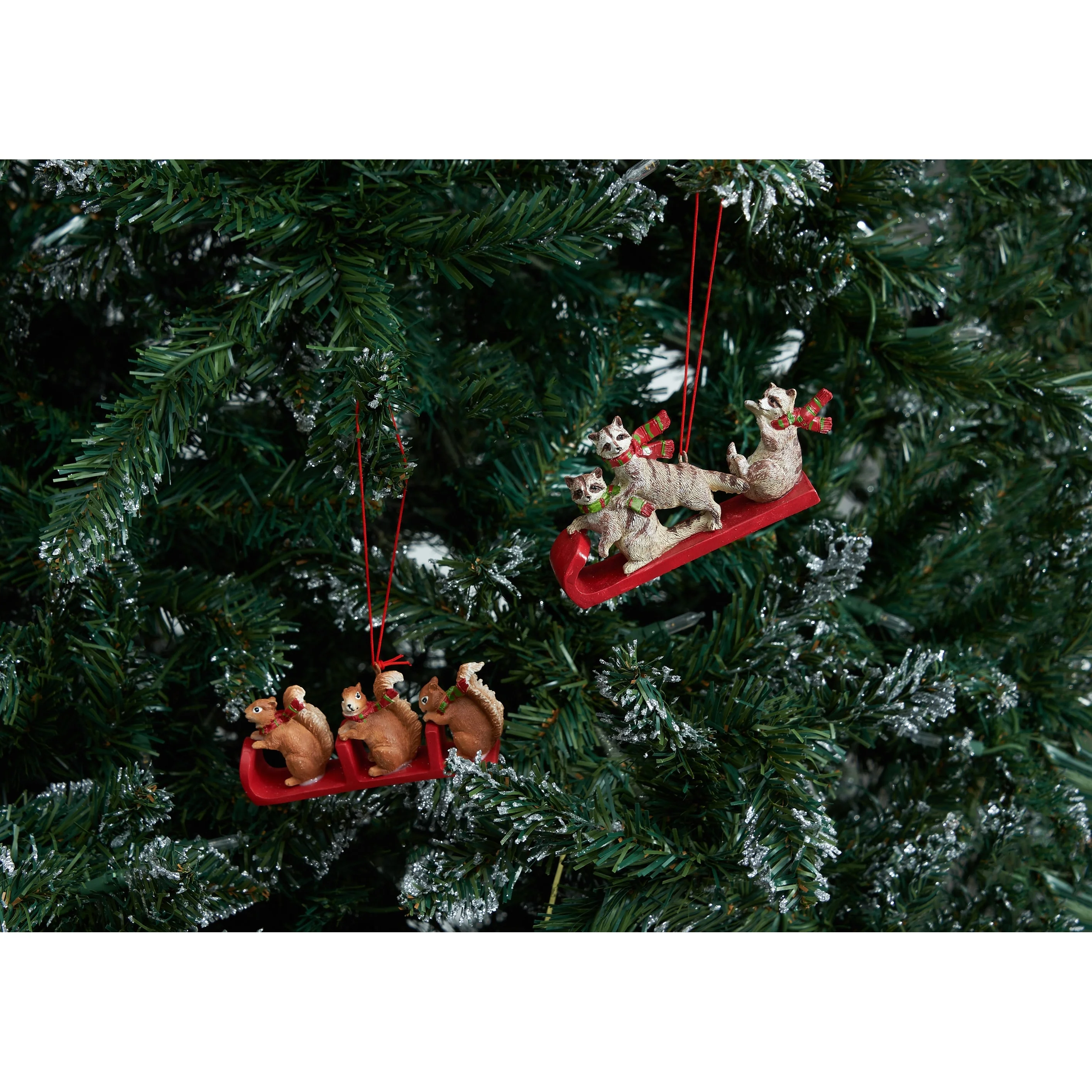 Squirrel/Raccoon Ornament, Set of 2 - Set of 2