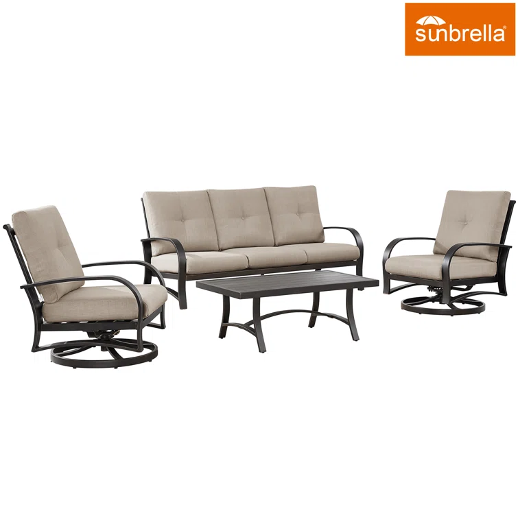 Aleston 5 - Person Outdoor Seating Group with Cushions