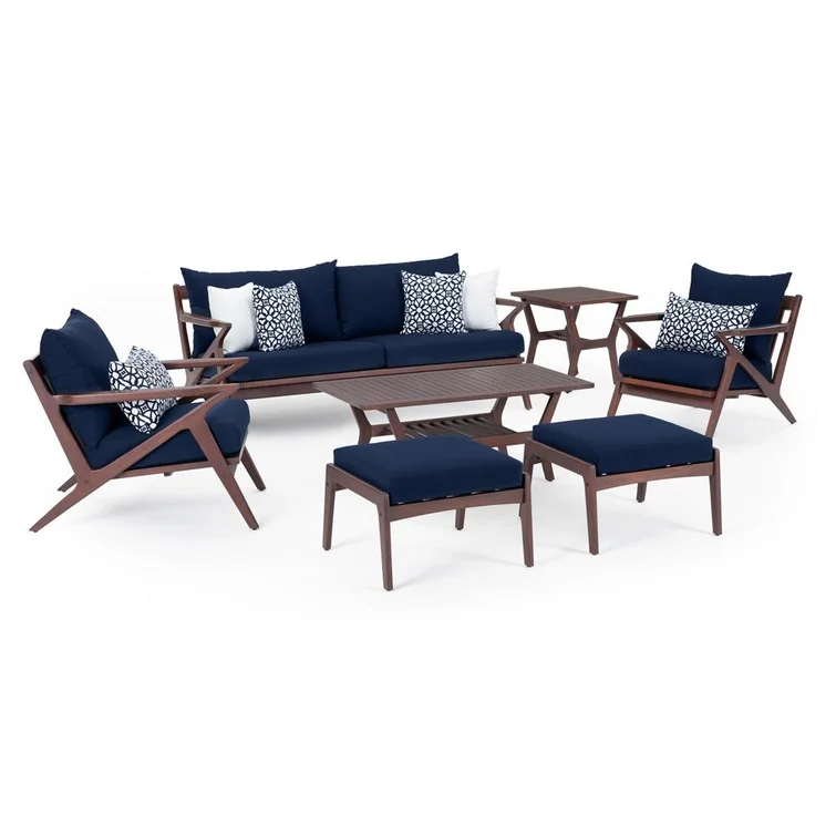Minhaj 7 Piece Sunbrella Sofa Seating Group with Cushions
