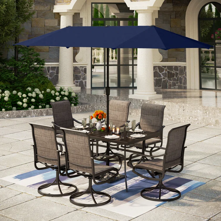 Alyah 6 - Person Rectangular Outdoor Dining Set