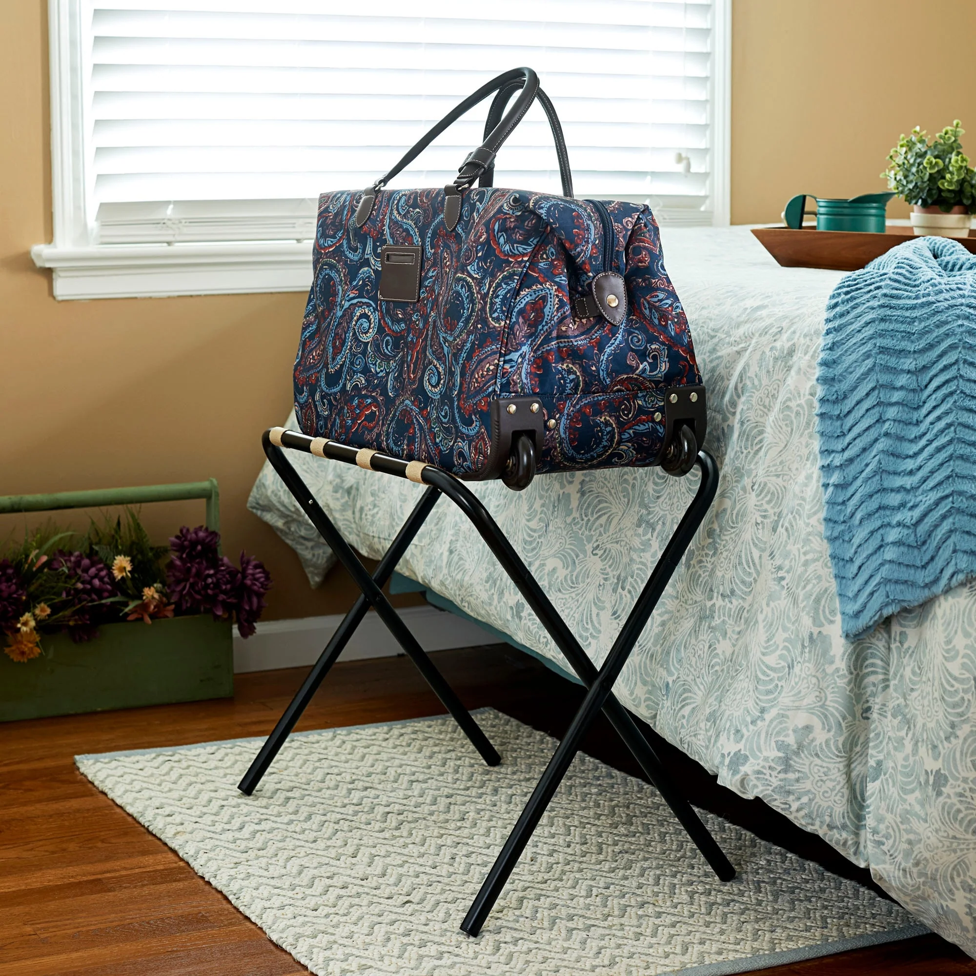 Household Essentials Luggage Rack with Straps