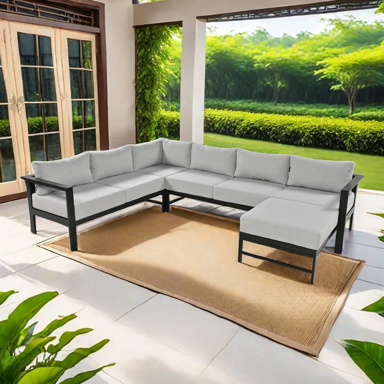 Margolf 5 - Person Outdoor Seating Group with Cushions