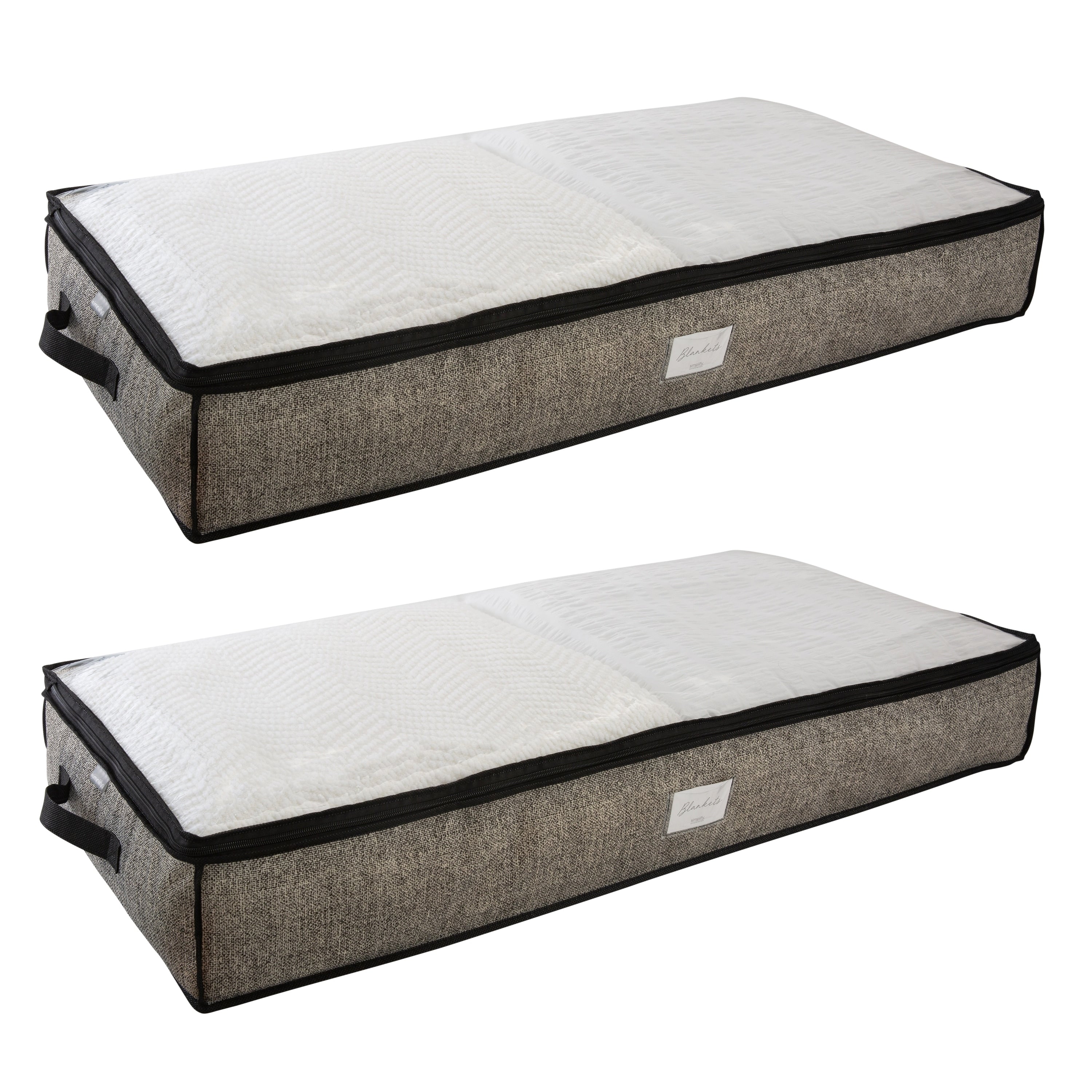 Simplify 2 Pack Under the Bed Storage Bag in Black