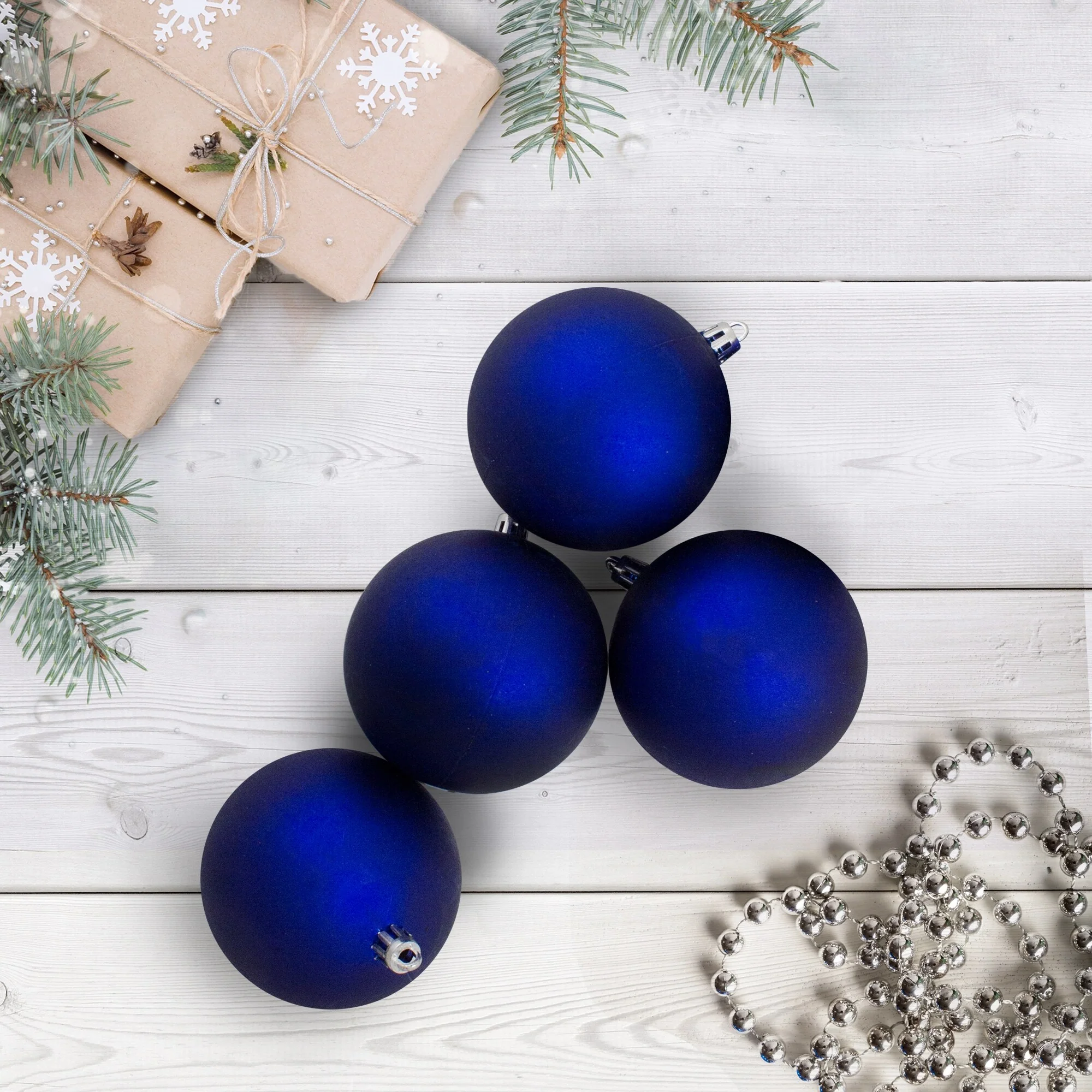 Shatterproof Matte Christmas Ball Ornaments - 4