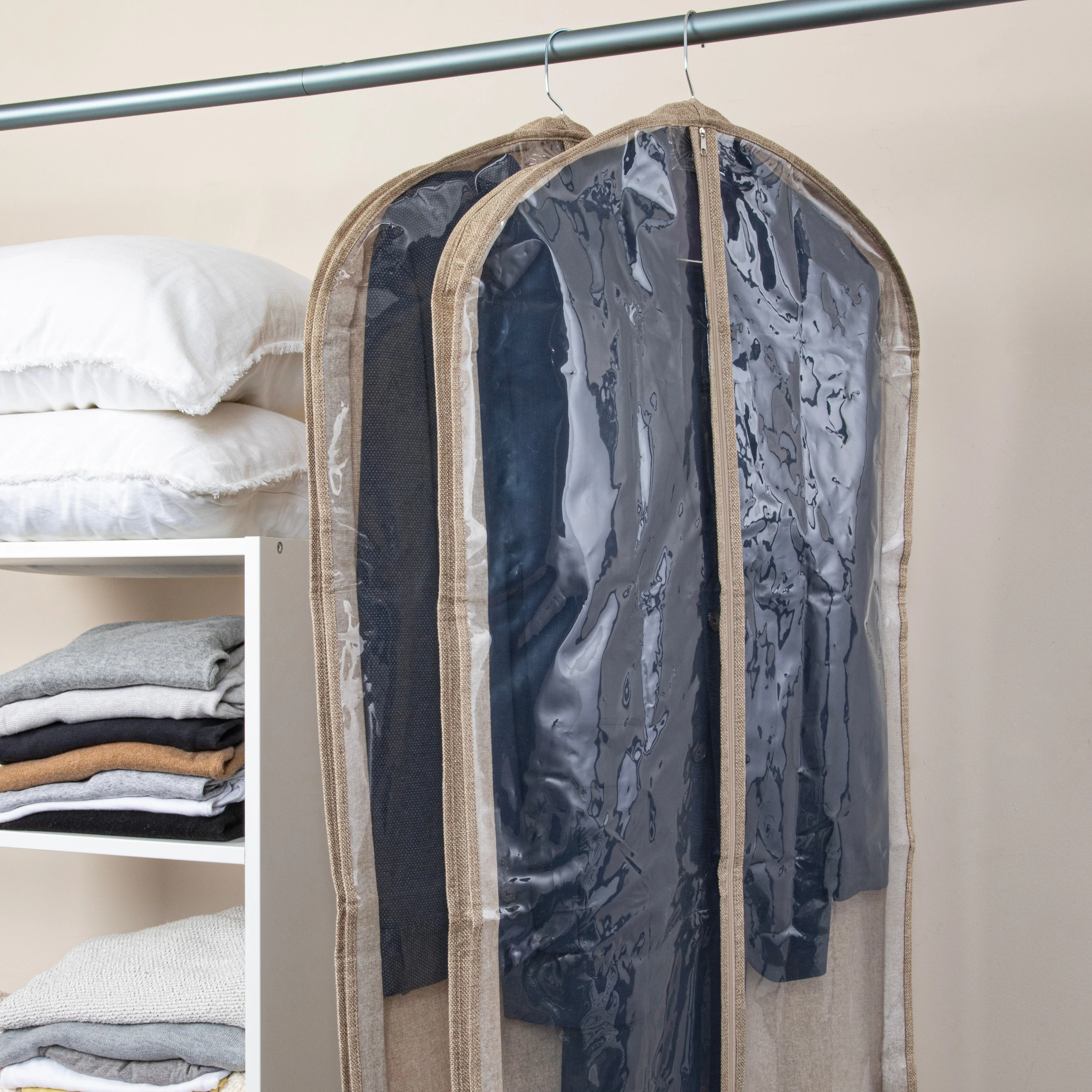 Household Essentials Zippered Garment Storage Bag with Clear Vision Front - 24.0