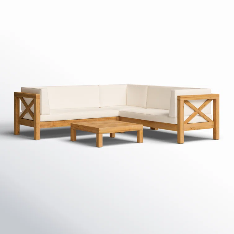 Luthersville 4 Piece Sectional Seating Sofa Set with Cushions