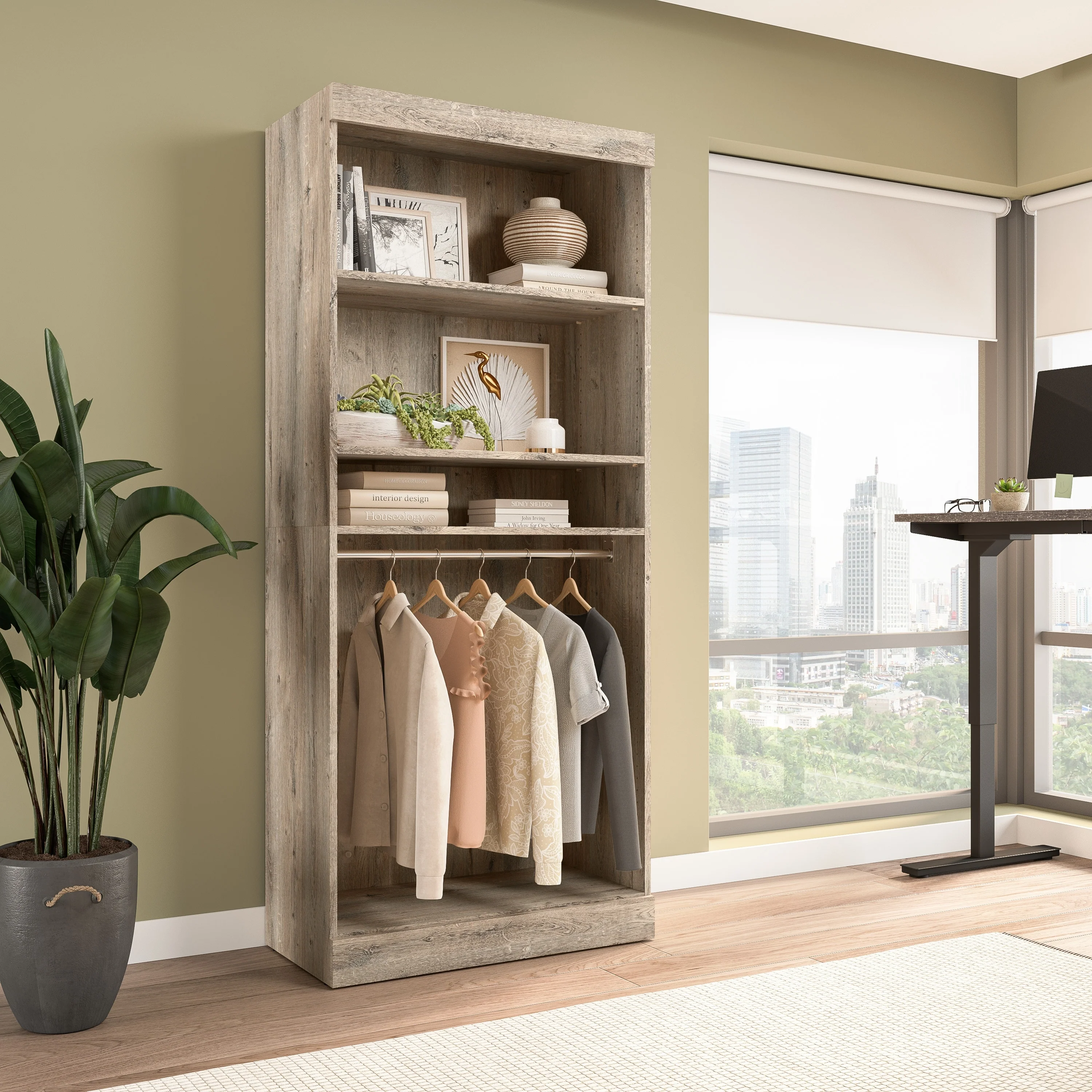 Pur 36W Closet Organizer, Home Organization Wardrobe by Bestar