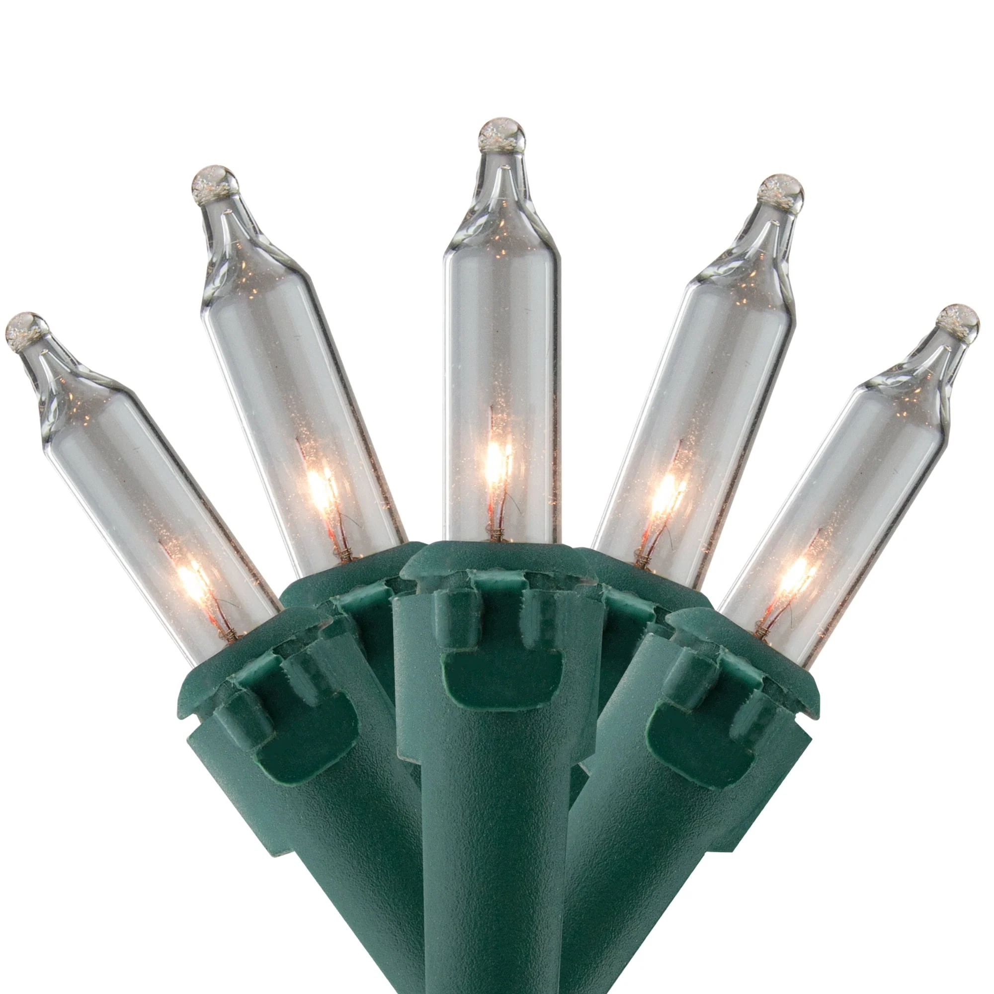 100-Count Clear Mini Christmas Light Set - Green Wire