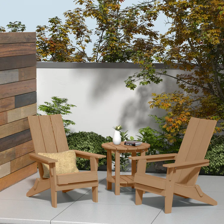 Plastic Folding Adirondack Chair with Table